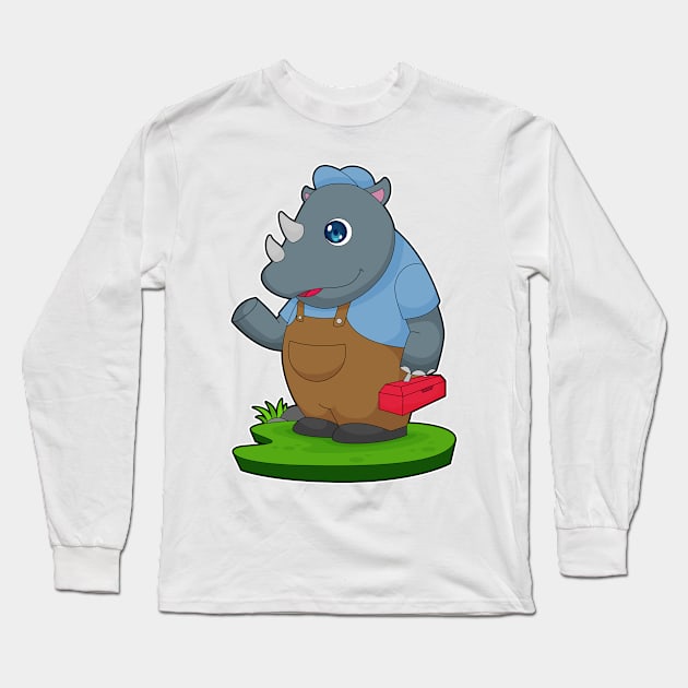 Rhino Craftsman Toolbox Long Sleeve T-Shirt by Markus Schnabel